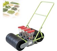 EXSHUING Seminatrice A Spinta per Aiuole Rialzate, Seminatrice Manuale per Ortaggi, per 1-6 File, profondità di Semina Regolabile da 0 A 5 Cm E Distanza tra Le File da 7 A 44 Cm(4-Row)