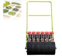 EXSHUING Seminatrice A Spinta per Aiuole Rialzate, Seminatrice Manuale per Ortaggi, per 1-6 File, profondità di Semina Regolabile da 0 A 5 Cm E Distanza tra Le File da 7 A 44 Cm(6-Row)