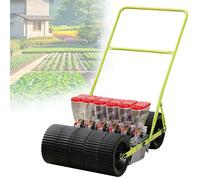 EXSHUING Seminatrice di Precisione per Orto, Seminatrice Manuale A Spinta per Ortaggi, con Distanza tra Le File Regolabile da 7 A 44 Cm, Adatta A Oltre 40 Colture, Tramoggia da 2 Litri/Fi-la(6-Row)