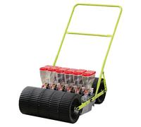 EXSHUING Seminatrice Manuale A Spinta per Orto, Seminatrice A File per Orti, Terrazze, Pendii E Piccole Aziende Agricole, Tramoggia da 2 Litri per Fi-la, Distanza tra Le File 7-44 Cm(6-Row)