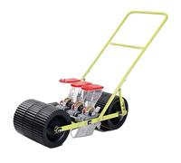 EXSHUING Seminatrice Manuale A Spinta per Orto, Seminatrice A File per Orti, Terrazze, Pendii E Piccole Aziende Agricole, Tramoggia da 2 Litri per Fi-la, Distanza tra Le File 7-44 Cm(3-Row)