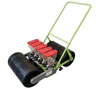 EXSHUING Seminatrice Manuale A Spinta per Orto, Seminatrice A File per Orti, Terrazze, Pendii E Piccole Aziende Agricole, Tramoggia da 2 Litri per Fi-la, Distanza tra Le File 7-44 Cm(5-Row)