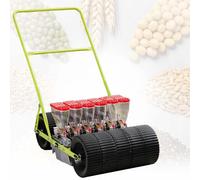 EXSHUING Seminatrice Manuale A Spinta per Orto Terrazzato, 1-6 File, Adatta per Semi di Diametro Inferiore A 10 Mm, profondità di Semina 0-5 Cm, per Mais Fagioli E Car-ote Tramoggia da 2 Litri(6-Row)