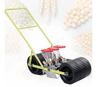 EXSHUING Seminatrice Manuale A Spinta per Orto Terrazzato, 1-6 File, Adatta per Semi di Diametro Inferiore A 10 Mm, profondità di Semina 0-5 Cm, per Mais Fagioli E Car-ote Tramoggia da 2 Litri(3-Row)