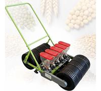 EXSHUING Seminatrice Manuale A Spinta per Orto Terrazzato, 1-6 File, Adatta per Semi di Diametro Inferiore A 10 Mm, profondità di Semina 0-5 Cm, per Mais Fagioli E Car-ote Tramoggia da 2 Litri(5-Row)