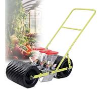 EXSHUING Seminatrice Manuale per Mais E Fagioli, Seminatrice per Orto, Soia E Ravanelli, Controllo della profondità da 0 A 5 Cm, Adatta A Semi di Diametro Inferiore A 10 Mm, Adatta A 1-6 File(3-Row)