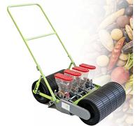 EXSHUING Seminatrice Manuale per Ortaggi, con Tramoggia da 2 Litri per Fi-la, Adatta per Oltre 40 Colture, dal Sedano al Grano, per Semi di Diametro Inferiore A 10 Mm, per Aiuole Rialzate(4-Row)