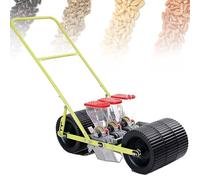 EXSHUING Seminatrice Manuale per Orto Terrazzato, Seminatrice di Precisione A Spinta per Ortaggi, per 1-6 File, Adatta per Semi di Diametro Inferiore A 10 Mm, Manico Regolabile in Altezza(3-Row)