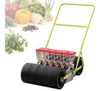 EXSHUING Seminatrice Manuale, profondità di Semina E Interfila Regolabili, Tramoggia da 2 Litri per Fi-la, Adatta per Oltre 40 Ortaggi E Cereali, Adatta per Semi di Diametro Inferiore A 10 Mm(6-Row)