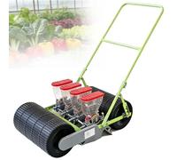 EXSHUING Seminatrice Manuale, profondità di Semina E Interfila Regolabili, Tramoggia da 2 Litri per Fi-la, Adatta per Oltre 40 Ortaggi E Cereali, Adatta per Semi di Diametro Inferiore A 10 Mm(4-Row)