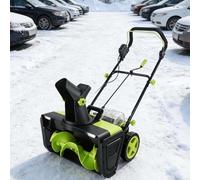 EXSHUING Spazzaneve A Batteria, Larghezza Di Lavoro 50 Cm E Profondità 25 Cm, Spazzaneve Elettrico Con Motore Brushless Da 3500 W Per Vialetti E Patio, Luci A Led Incluse