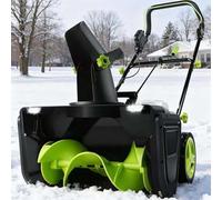 EXSHUING Spazzaneve A Batteria Per Vialetti E Cortili, Spazzaneve Elettrico Con Motore Brushless Da 3500 W, Larghezza Di Lavoro 50 Cm, Ideale Per Vialetti E Cortili, Include 2 Batterie