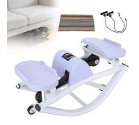 EXSHUING Stepper Laterale, Stepper Rock Per Tonificare Glutei E Gambe Con Base Triangolare Stabile, Kit Completo Con Tappetino E Corda Di Resistenza, Peso Massimo Utente 120 Kg(Purple)