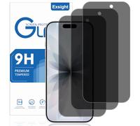 Exsight Confezione da 3 pellicole protettive per la privacy per iPhone 17 da 6,3", durezza 9H+, in vetro temperato anti-spia, compatibile con sblocco delle impronte digitali, protezione dagli urti