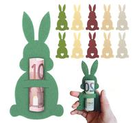 Exsink 12 Pezzi Set Regalo Coniglietti Pasquali in Feltro, Decorazioni Creative Portamonete per Pasqua, Idea Regalo Divertente per Bambini e Tischdeko