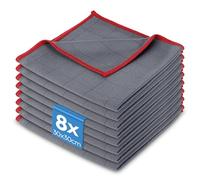 Exsink 8 Magic Microfibra Carbonio 400 GSM,Stracci Pulizia Riutilizzabili | Panno Asciugamani Senza Aloni Catturapolvere Assorbenti Lucida,Strofinacci Pulire Vetri Pavimenti Bagno Casa Cucina Auto Moto