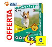 EXSPOT 1 ml 6 Pipette - Antiparassitario per CANI da 2,5 a 40 kg - Pulci Zecche