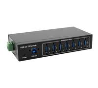 EXSYS 11227HMVS - Hub industriale a 7 porte USB 3.0, 15 kV ESD, da tavolo, a paret