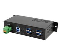 EXSYS 1185HMVS-2 - Hub USB 3.2 Gen1 a 4 porte in metallo con guida ESD/Din a 15KV