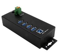 Exsys Hub USB EX-1186HMVS-2 – USB 3.2 Gen 1 (3.1 Gen 1) Type-B, 5000 Mbit/s, 4 porte, metallo, Nero