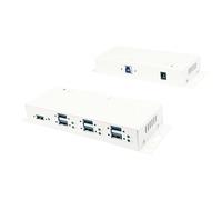 Exsys EX-1189HMVS-3W 7 porte USB 3.2 Gen1 HUB in metallo bianco con corrente da 1,5 A per 4 porte (protezione da sovratensioni)