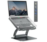 EXSYS EX-1224HM - Supporto per laptop con docking station 7 in 1 USB-C rimovibile