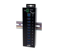 Exsys Hub industriale EX-1510HMV 10 porte USB 3.0, 15kV EDS, Din-Rail