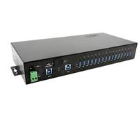 EXSYS EX-1526HMVS - Hub in metallo gestito 16 porte USB 3.2 Gen1 con protezione da sovratensione ESD da 15 KV