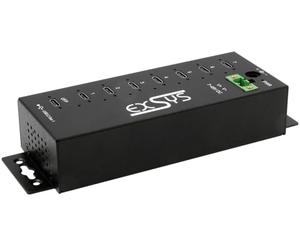 EXSYS EX-1537HMVS Hub metallico USB-C 3.2 Gen 1 a 7 porte gestito con protezione contro le sovratensioni 15 KV EDS