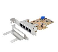 EXSYS EX-6084 - Scheda di rete, PCIe, Gigabit Ethernet, 4 RJ45