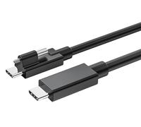 EXSYS EX-K1599V-1.5 - Cavo USB 4 USB-C con vite zigrinata superiore, 40 Gbps, 5 A, 240 W, nero, 1,5 m