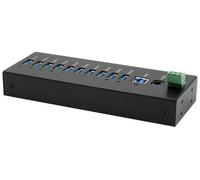 EXSYS EX11230HMS - Hub industriale a 10 porte USB 3.0, 15 kV ESD, da tavolo, a pare