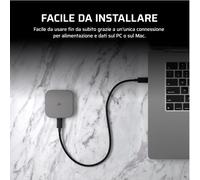 SSD esterno Corsair EX400U USB4 da 2 TB con USB-C Thunderbolt 4 fino a 4.000 MB/s, piccolo fattore di forma portatile