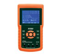 Extech 382100 Analizzatore Potenza Trifase 1200A, Scheda SD | 35 parametri, kW/kVA/kVAR/PF, energia, 30.000 registri, pinze corrente, cavi tensione, adattatore