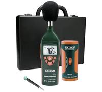 Extech 407732-KIT Kit Fonometro, 35-130dB, con Calibratore | Tipo 2 ANSI/IEC 651, gamma doppia, include calibratore 94dB, hold dati, hold max, valigetta