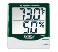 Extech 445703 Misuratore di umidità e temperatura per interni a cifre grandi, termometro igrometro digitale con min/max e allarme per casa, ufficio, serra, cameretta per bambini
