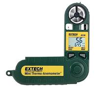 Extech 45158 Mini Termo-Anemometro Impermeabile e Misuratore Umidità | 100-5500 piedi/min, temp 0-122F, UR 10-95%, punto rugiada, freddo percepito, galleggia, CR2032