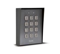 Extel Klavy 3 Tastiera a Codice Filare per Cancello, Garage e Serratura | 1 relè NO/NC, codice 4-8 cifre, impulso 1-99 s o on/off, 12 V, IP44, tasti inox, trasformatore incluso