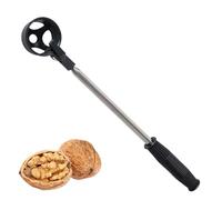 Extendable Nut Picker, Metal Claw Retrieval Tool, Spring Grip with Adjustable Handle, Backyard Collection Equipment Stainless Steel Build, Garden Gatherer with Flexible Reach for Nest Area