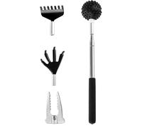 Extendable Telescoping Back Scratcher - Stainless Steel Back Massager for Home, Dorm, Hotel Use - Adjustable Reach Back Massager Tool for Itchy Back Relief and Relaxation with 7.48 inches