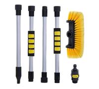 Extended Water Powered Window Cleaner - Telescopic Water Fed, Multi Purpose Cleaning Brush For Car Truck Boats | Soft Bristle Car Wash Brush & Extension For House Siding Solar Panels Suv And Others