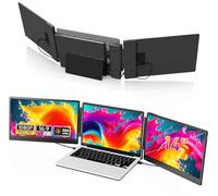 Extender 14" FHD Laptop Screen Extender, 1080P Triple Monitor, HDMI/USB-A/Type-C Plug & Play Screen Extender per Win/Mac/Chrome