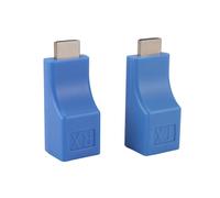 Extender 2Pack, Ripetitore Convertitore da A RJ45 su Cat 5E / 6 1080P Extender Fino A 30M per HDTV PS4 STB 4K 2K