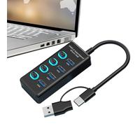 Extender della porta USB, hub USB per laptop,Adattatore per computer splitter USB a ricarica rapida - Caricatore multiport per espander per porta laptop multifunzionale per tablet per dischi rigidi pe