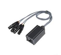 Extender di rete a 4 canali per trasmissione del segnale XLR, DMX/AES/COM via Ethercon, plug and play senza alimentazione, compatto per illuminazione palcoscenico e audio dal vivo (femmina)