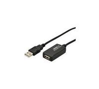 EXTENDER DIGITUS USB A TO USB A, M/F, 5MT, portata massima fino a 10mt, (PROLUNGA) NERO, DA70130