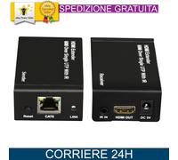 Extender HDMI Kit 60m UTP 1080p@60Hz POE Trasmettitore Ricevitore HD