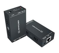 Extender HDMI Low Latency 165ft/40m, Over Single Cat5e/6 RJ45 Cable Full HD 1080P Support 3D EDID, Lossless Transmission Only One Power Supply Richieduto con trasmettitore e ricevitore