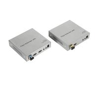 Extender HDMI su Fibra Ottica da 20 Km, KVM 4K 60 Hz con Connettore SC, Plug and Play per Monitor Distanti (Spina europea)