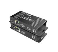 Extender KVM Compatibile 4K 60Hz su IP Rj45 Cat6 USB Ethernet Extender 60m/196FT per Monitoraggio Telecamera NVR SPINA UE